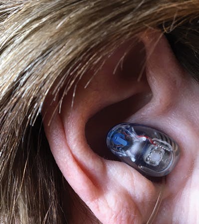 DI-15 ear protection correctly installed in the ear canal