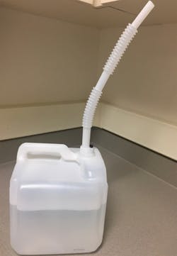 Figure 2: Example of large water bottle used for storage Figure 2: Example of large water bottle used for storage