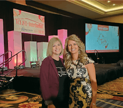 Cara Reck (left) and Crystal Spring (right) at the 2019 Sunstar/RDH Award of Distinction ceremony.