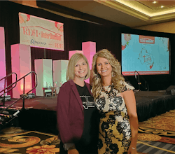 Cara Reck (left) and Crystal Spring (right) at the 2019 Sunstar/RDH Award of Distinction ceremony. Cara Reck (left) and Crystal Spring (right) at the 2019 Sunstar/RDH Award of Distinction ceremony.