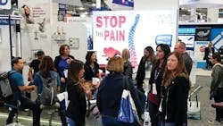 Attendees at the ADA lining up for a “test sit” Attendees at the ADA lining up for a “test sit”