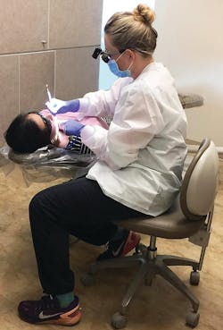 Figure 1: Erin’s traditional operator stool creates several ergonomic issues (see text). Figure 1: Erin’s traditional operator stool creates several ergonomic issues (see text).