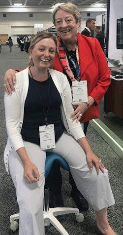 Figure 4: Erin finds the perfect saddle design. The seat pan is adjusted to provide neutral hip and lower lumbar spine postures. Figure 4: Erin finds the perfect saddle design. The seat pan is adjusted to provide neutral hip and lower lumbar spine postures.