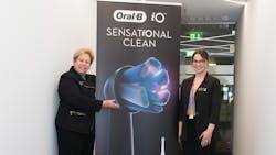 Danielle Clark-Perry, MSc, RDH, and her colleague, Jane L. Forrest, EdD, RDH, pose at the prelaunch of the Oral-B iO toothbrush in Germany. Danielle Clark-Perry, MSc, RDH, and her colleague, Jane L. Forrest, EdD, RDH, pose at the prelaunch of the Oral-B iO toothbrush in Germany.