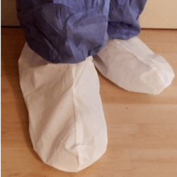 Figure 1: Shoe covers can be disposed of in office. Some claim antibacterial and antiviral properties. Figure 1: Shoe covers can be disposed of in office. Some claim antibacterial and antiviral properties.