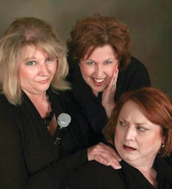 Debra Grant (left), Shirley Gutkowski (middle), and Beth Thompson (right) as their “Earth, Wind, and Fire” speaking trio Debra Grant (left), Shirley Gutkowski (middle), and Beth Thompson (right) as their “Earth, Wind, and Fire” speaking trio