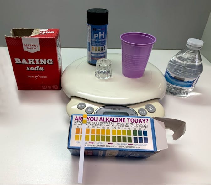 Some of the materials used in testing acidity and alkalinity
