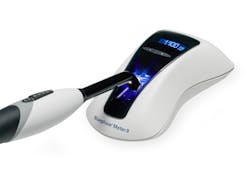Figure 3: Bluephase Meter II testing a curing light. Figure 3: Bluephase Meter II testing a curing light.