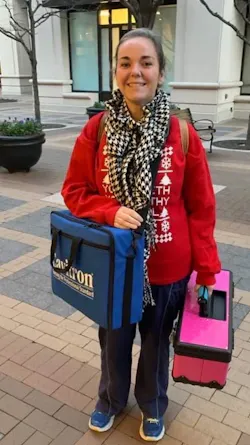 Super guest hygienist, Kelly, on the road again with her famous pink toolbox Super guest hygienist, Kelly, on the road again with her famous pink toolbox