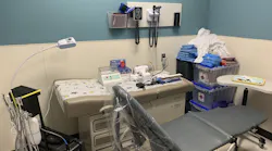 This is the portable setup Brooke Crouch, RDH, uses to integrate care at New Horizons Healthcare Center on its pediatric medical floor. Crouch uses the equipment to examine children who come in for their well-child checkups.