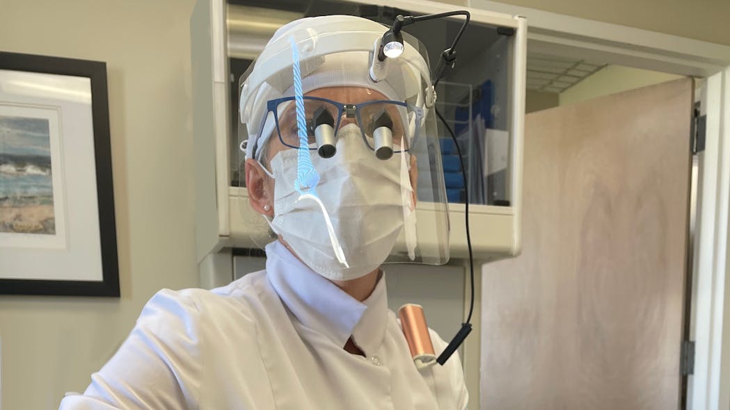 Chairside Impact Sitting pretty with ErgoPrism loupes by LumaDent Registered Dental Hygienists