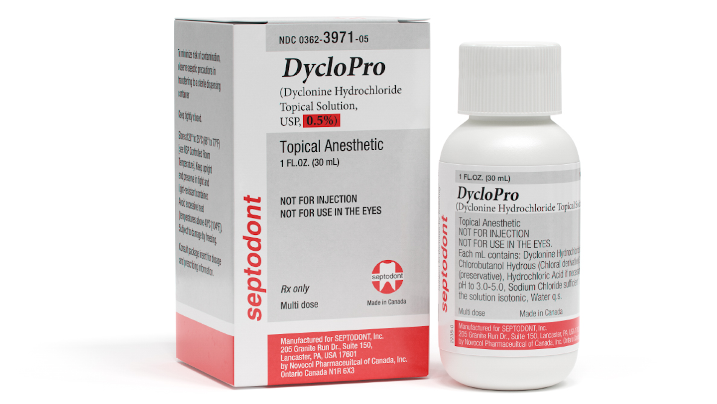 Review DycloPro topical anesthetic by Septodont Registered Dental