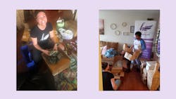 Alicia Murria, MSc, RDH, (right) and Tiffany Harrison, RDH, Hygienists For Humanity strategic partnership liaison, (left) make care packages for vulnerable communities. Alicia Murria, MSc, RDH, (right) and Tiffany Harrison, RDH, Hygienists For Humanity strategic partnership liaison, (left) make care packages for vulnerable communities.