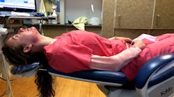 Figure 1: Patient positioning for the maxillary arch Figure 1: Patient positioning for the maxillary arch