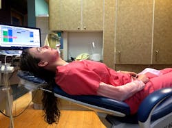 Figure 2: Patient positioning for the mandibular arch Figure 2: Patient positioning for the mandibular arch