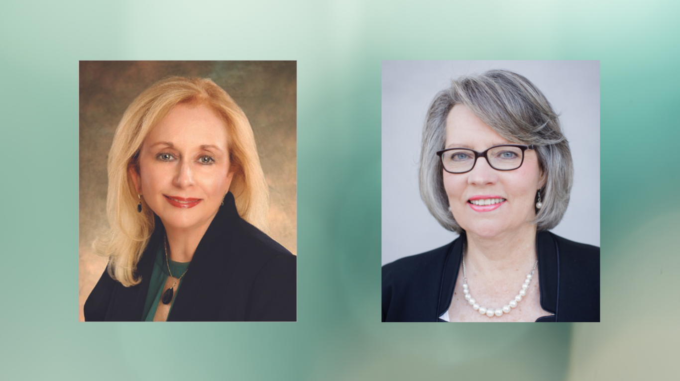 Nancy W. Burkhart, EdD, MEd, BSDH, AAFAAOM (left); and Dianne Glasscoe Watterson, MBA, RDH (right)