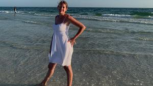 Amber Metro-Sanchez enjoys a recent visit to Siesta Key, Florida.