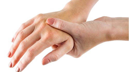 Rubbing Injured Hand