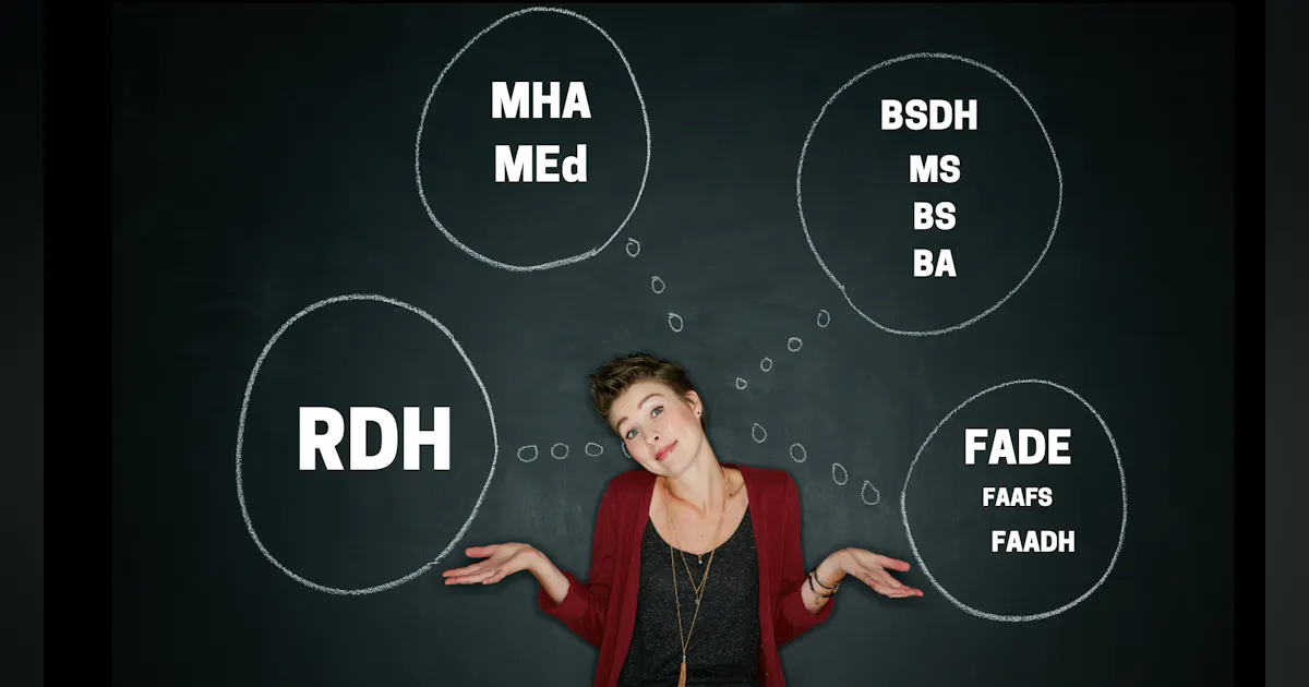 Write it right: RDH is not a degree | Registered Dental Hygienists