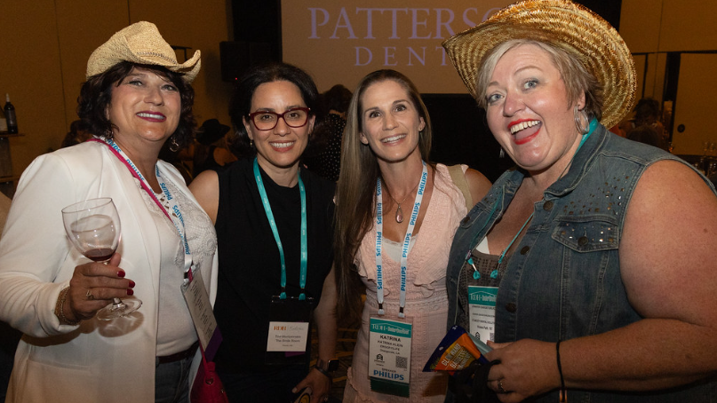 Dental hygienists enjoy each other's company at the UOR welcome reception, hosted by Patterson Dental.