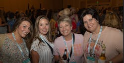 Dental hygienists enjoy the welcome reception at RDH Under One Roof.