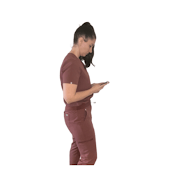 Figure 2: Forward head position with cell phone Figure 2: Forward head position with cell phone