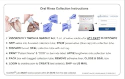 Example of instructions courtesy OralDNA Labs Example of instructions courtesy OralDNA Labs