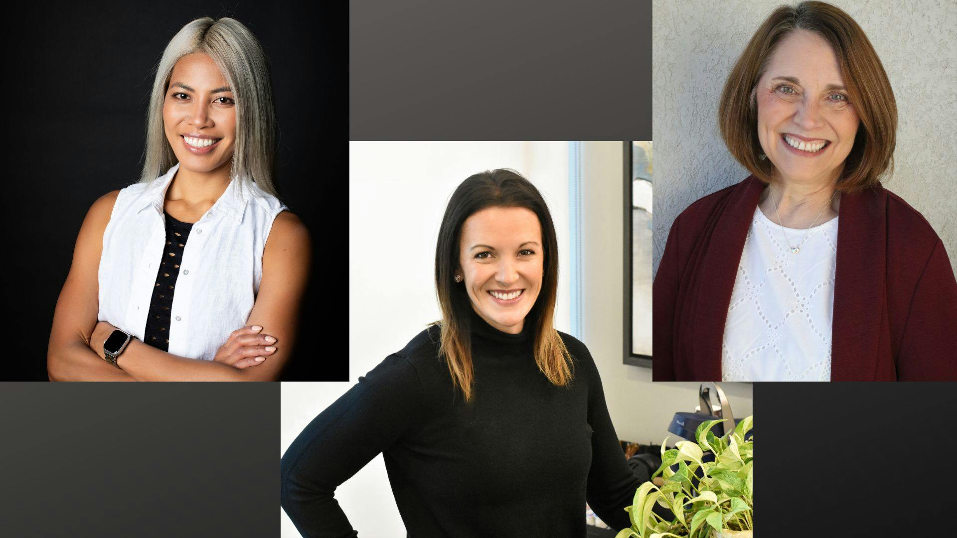 From left, Kristine Gatdula, Amanda Zubricki, and Ann Dohm.