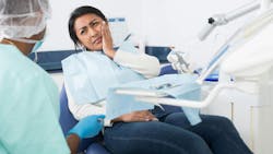 Here's a tip for helping patients with dentin hypersensitivity. Here's a tip for helping patients with dentin hypersensitivity.