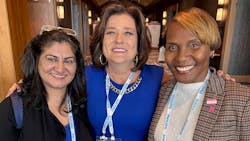 Toni Meyerkord, right, with Shreeti Ruparelia, left, and Barbara Tritz Toni Meyerkord, right, with Shreeti Ruparelia, left, and Barbara Tritz