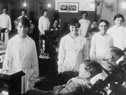 Dental hygienists from the Fones School treating children from Bridgeport schools Dental hygienists from the Fones School treating children from Bridgeport schools