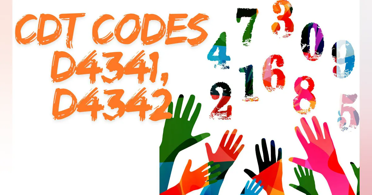 D6791 Cdt Code CDT codes D4341, D4342, plus charging for topical local anesthesia ...