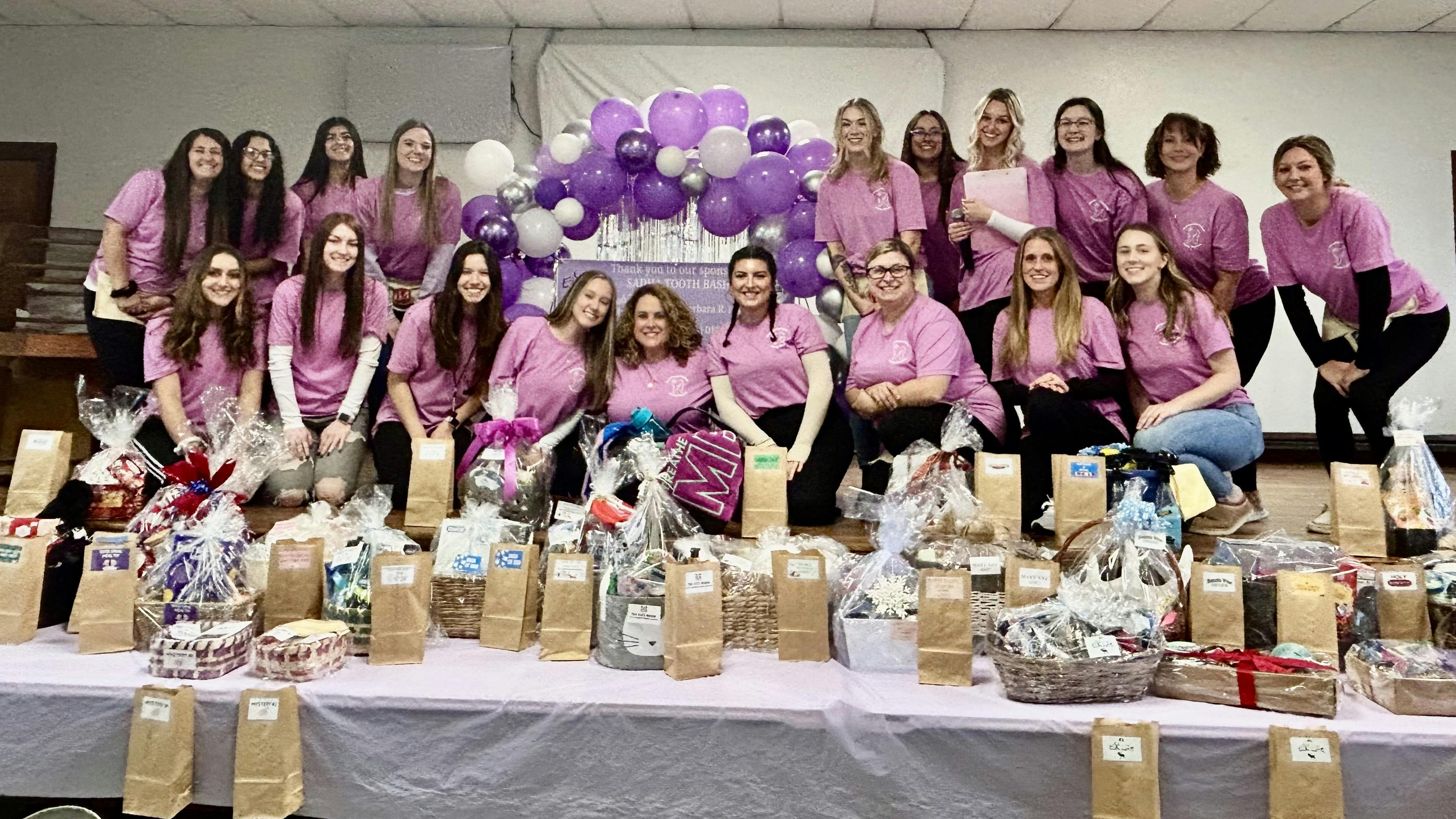 Westmoreland dental hygiene students pose together after their successful fundraiser.