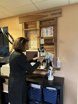 Biological hygienist Barbara Tritz explains some of the tools of her trade. Biological hygienist Barbara Tritz explains some of the tools of her trade.