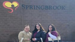 From left, Hailey Floess, Alexis Riley, and Brittany Fiumara enjoy volunteering at Springbrook. From left, Hailey Floess, Alexis Riley, and Brittany Fiumara enjoy volunteering at Springbrook.