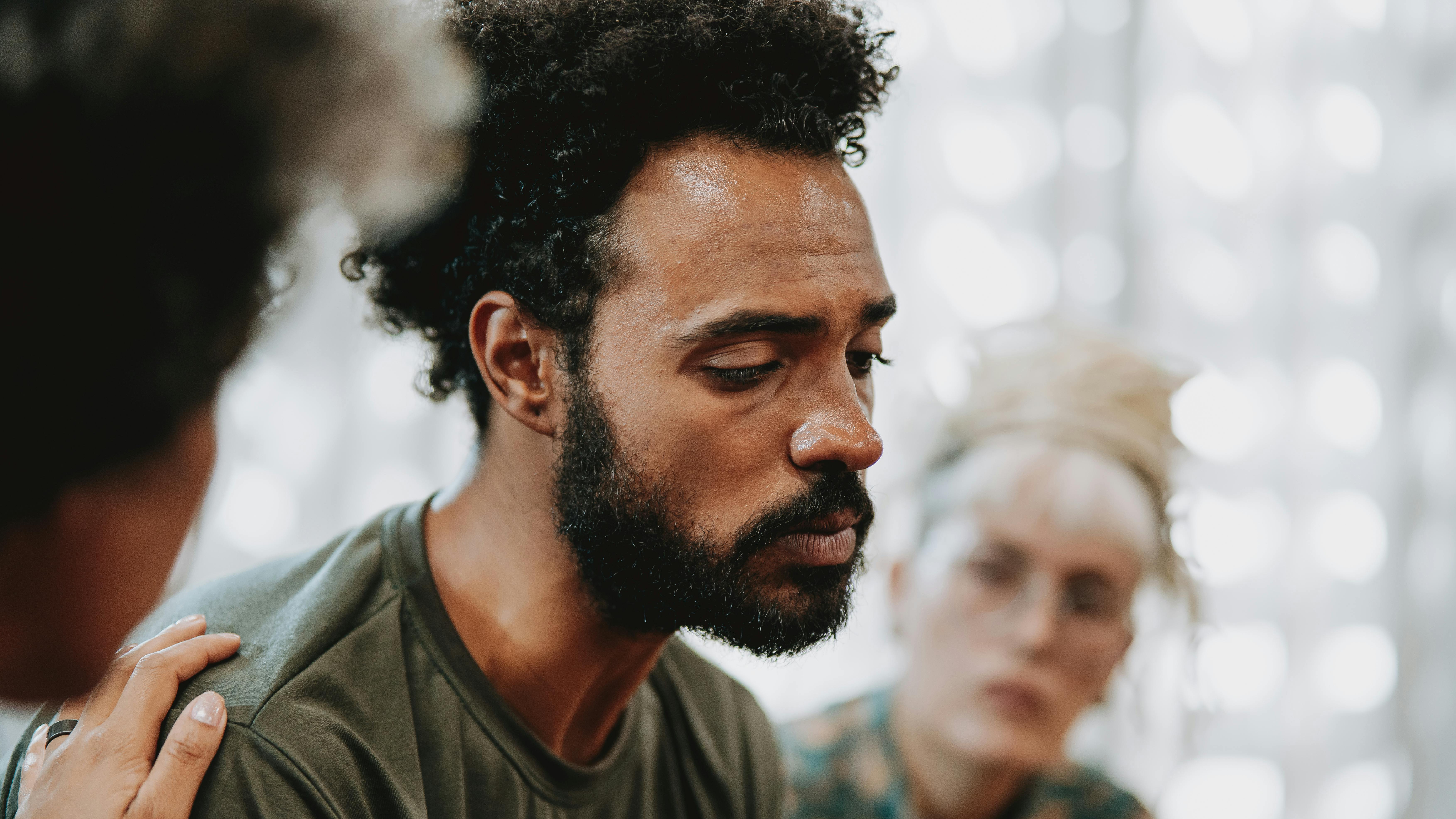 Man experiencing depression