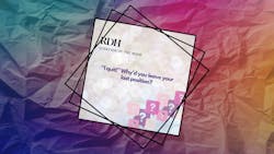 Crumpled paper background with social media post question of the week screen shot Crumpled paper background with social media post question of the week screen shot