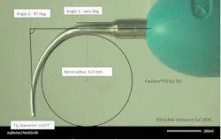 illustration of angle measurements on dental ultrasonic instruments