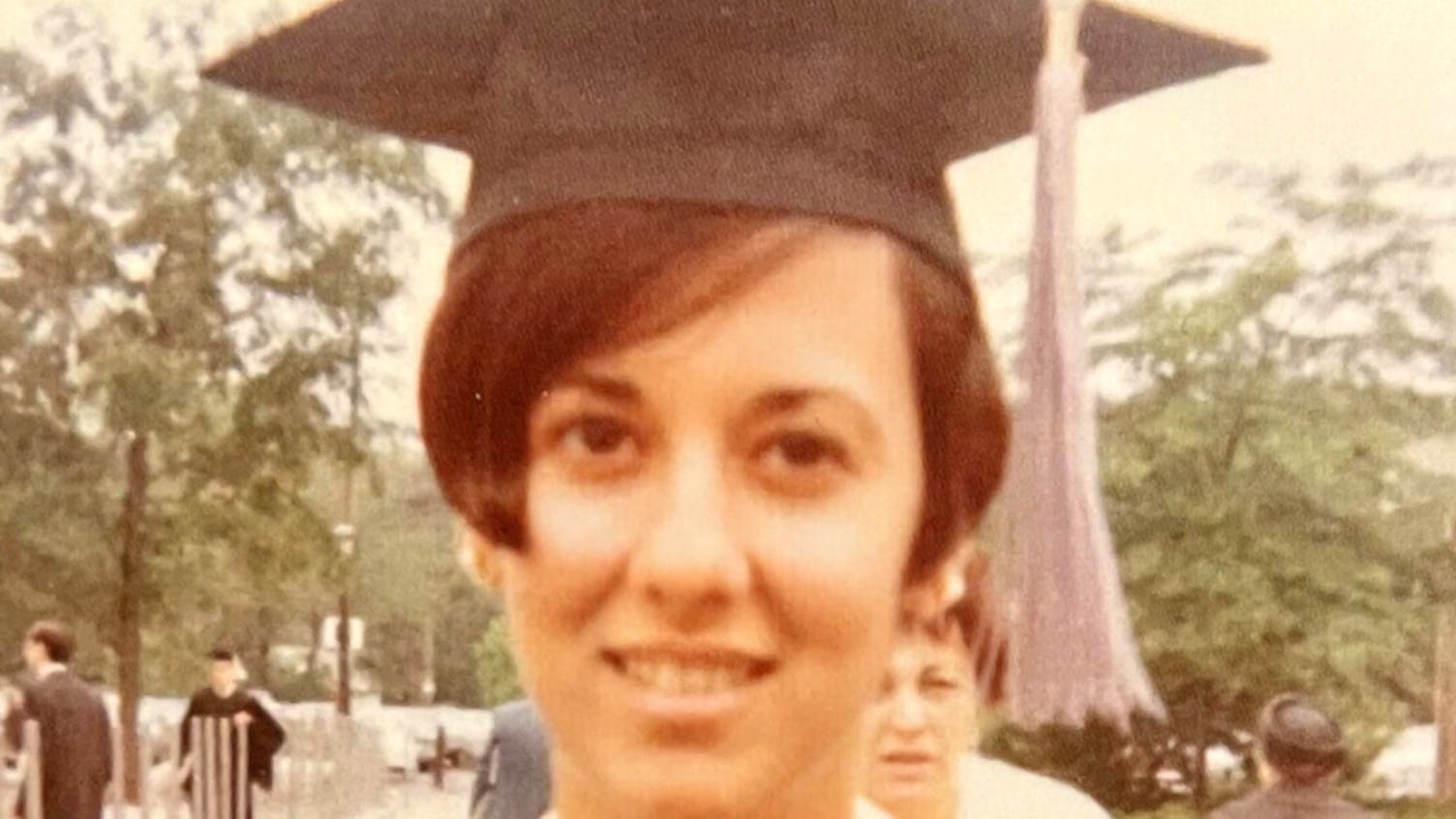 Susan Kamberos, RDH, at her graduation from dental hygiene school at Northwestern University in 1967