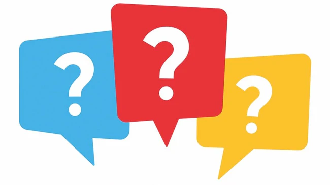 voice balloons with question marks in them