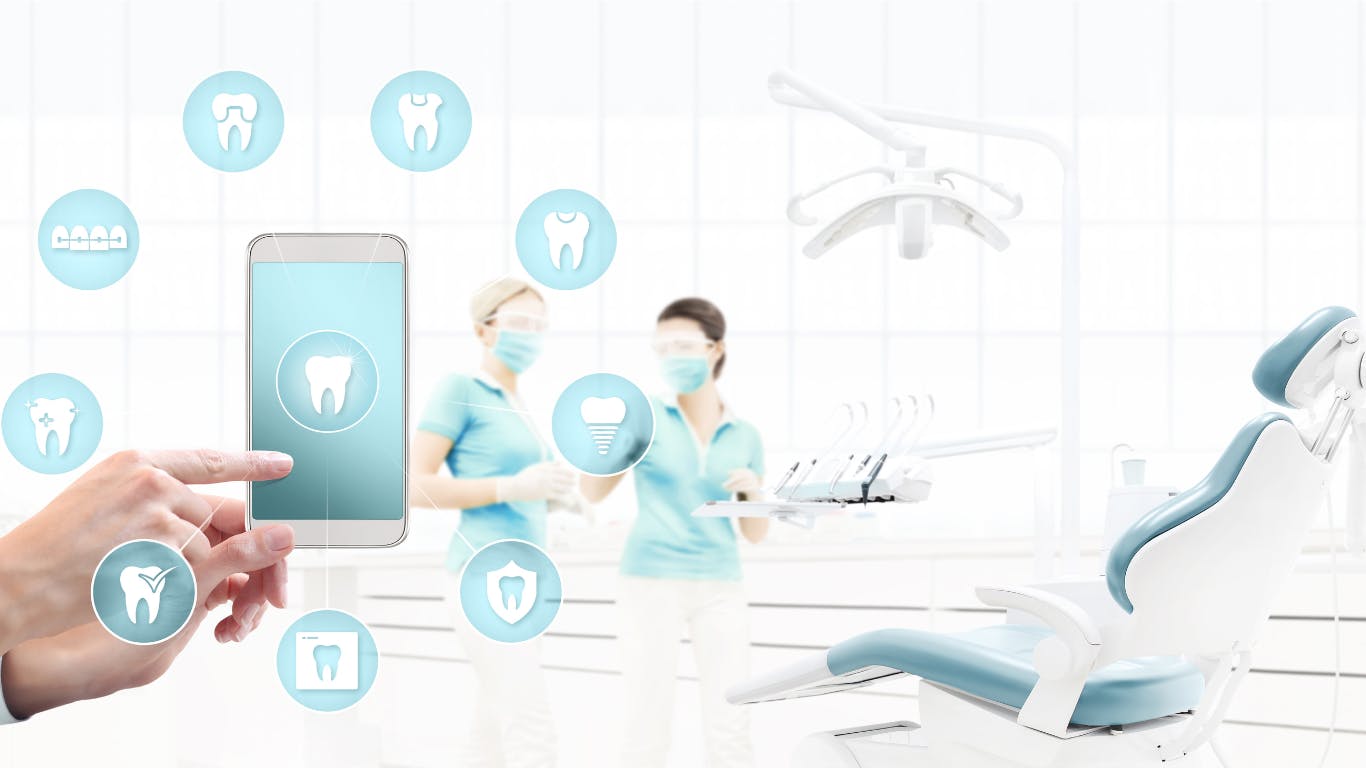 mobile dental hygiene concept