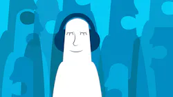 an illustration of a person wearing headphones to keep out the surrounding noise an illustration of a person wearing headphones to keep out the surrounding noise