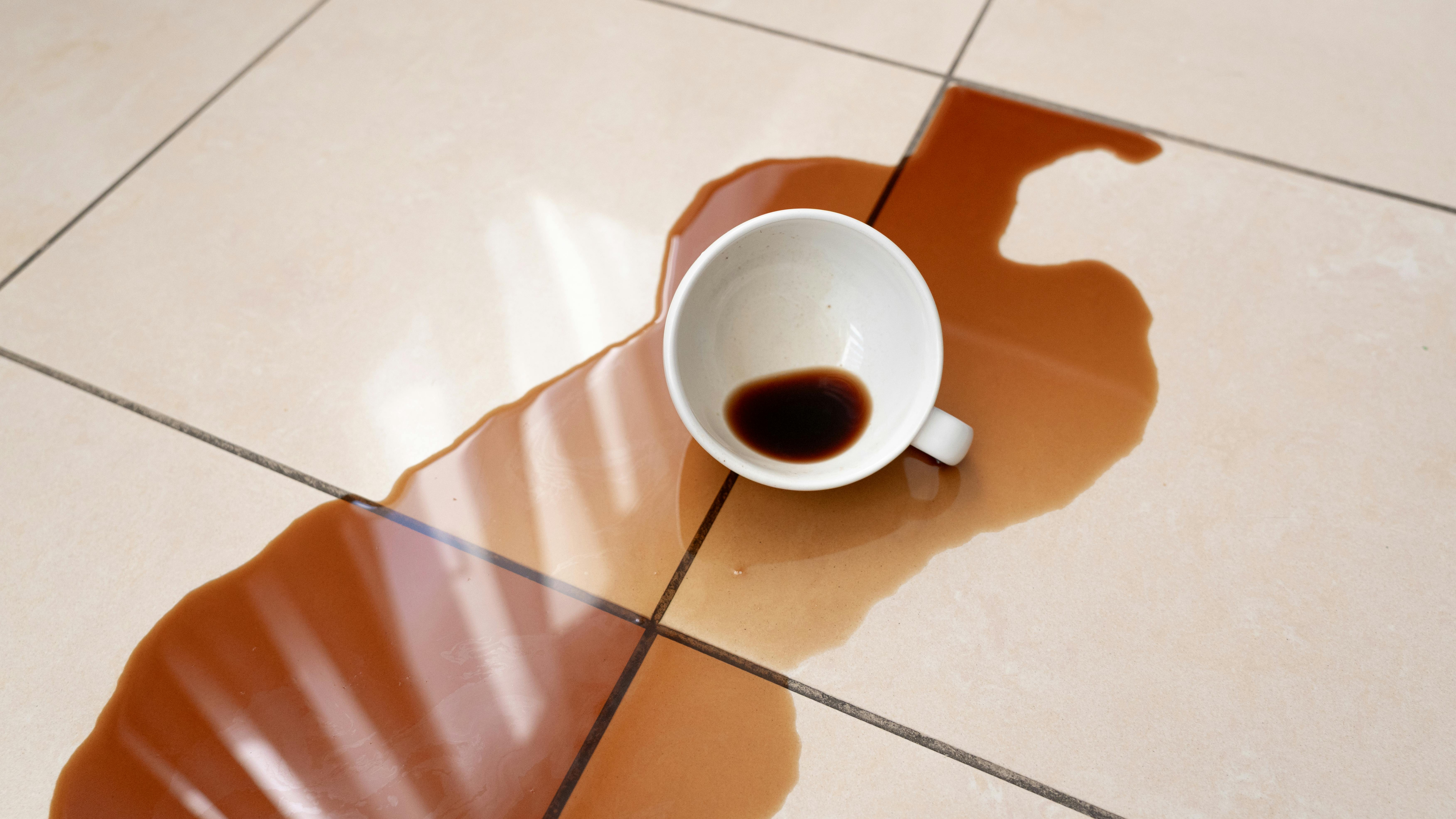 spilled coffee