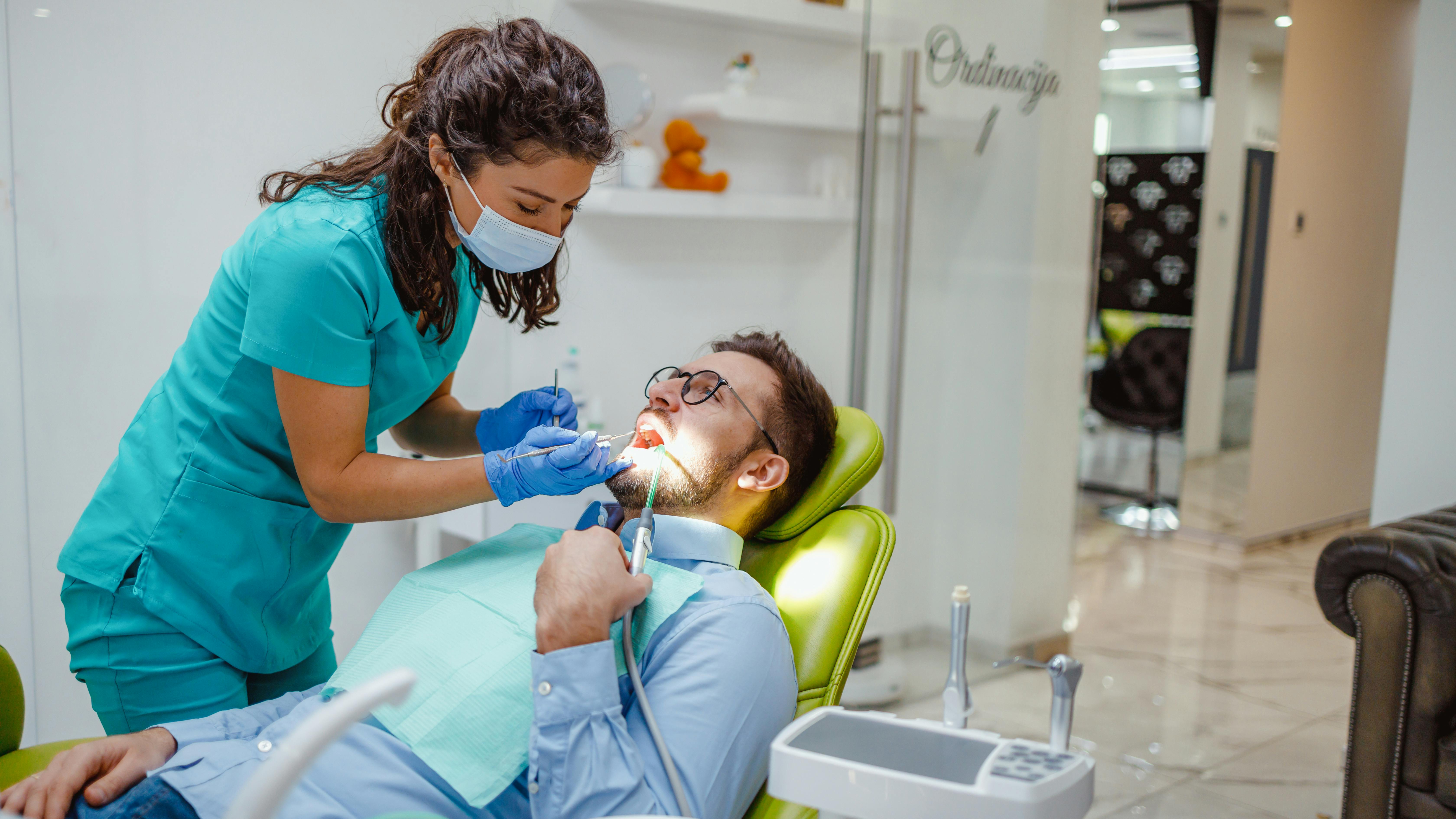 young dental hygienist