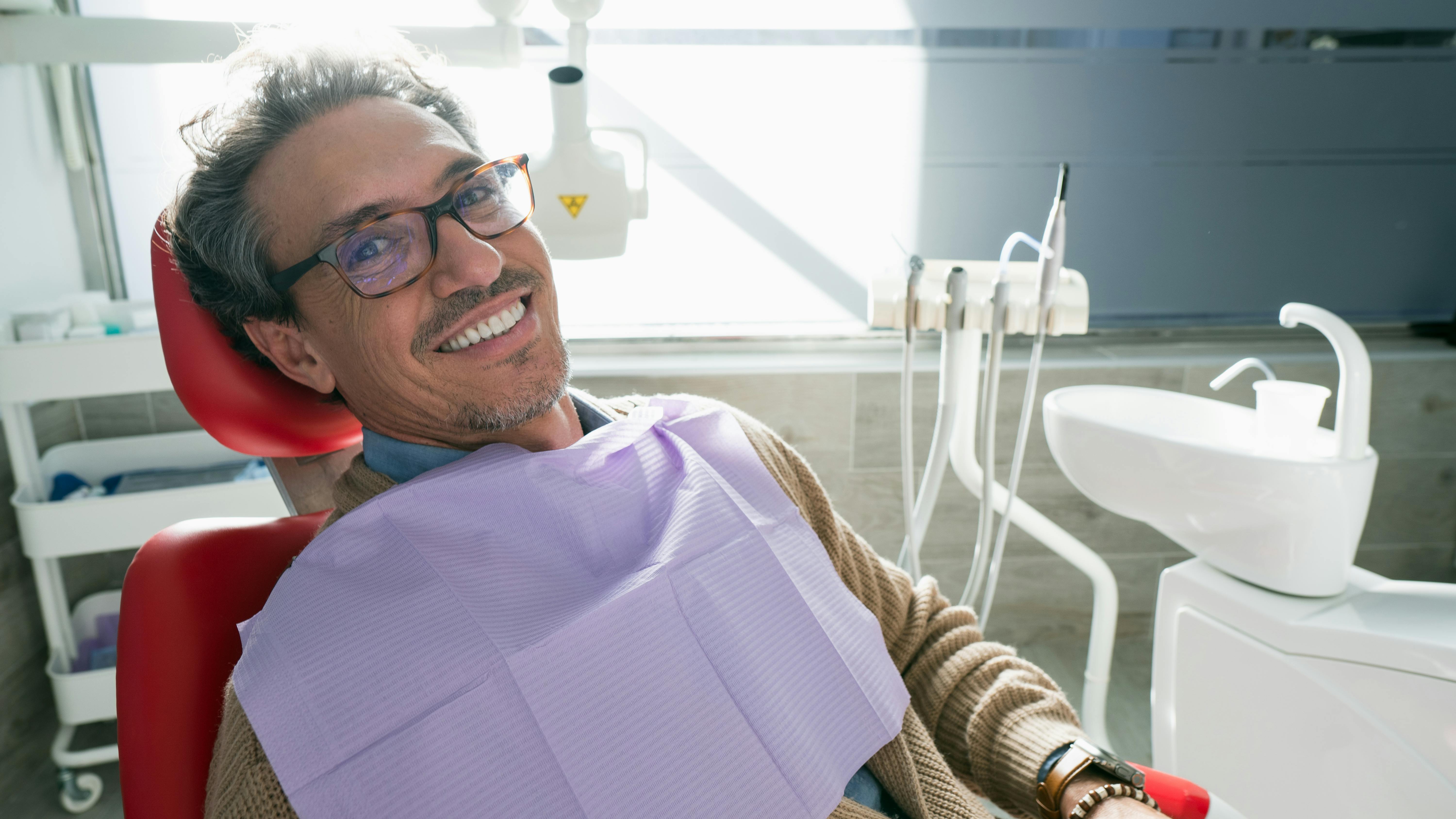 a smiling dental patient