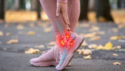 woman's feet (outside) indicating the pain she's experiencing